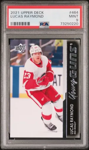 2021-22 Upper Deck LUCAS RAYMOND Young Guns YG Rookie RC #484 PSA 9 PSA9 front